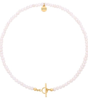 Naszyjnik z pereł naturalnych ze złotym ozdobnym zapięciem, SOTHO