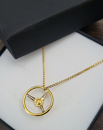 KIEROWNICA- naszyjnik męski srebro złocone, ISSI Jewelry
