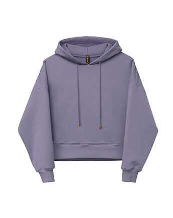 Bluza lovez kapturem lavendowa krótka, COCOON