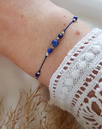 Bransoletka lapis lazuli, LEI handmade 