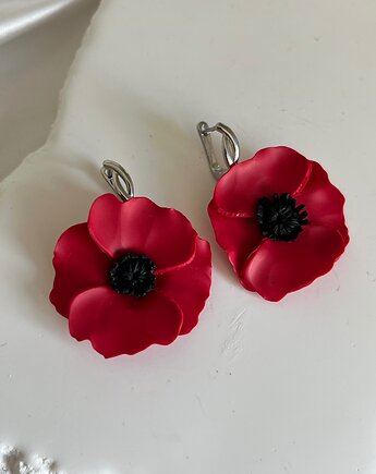 Kolczyki maki z gliny polimerowej. Handmade, MariaPolymer
