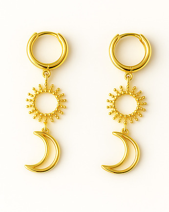 Kolczyki pozłacane Lunea, Kamari Jewels