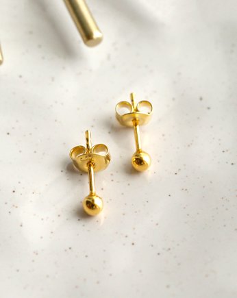 Kolczyki Malutkie Kulki Srebro 925, NOBU