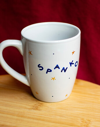 Biały kubek SPANKO, megurum.art