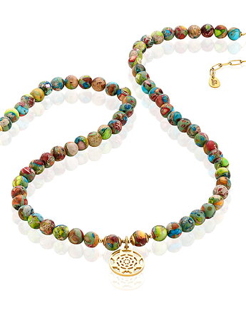 Naszyjnik z kamieni naturalnych - jaspis cesarski, MYNESS