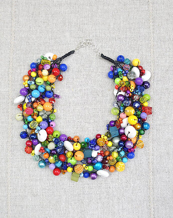 6938 Kolorowa Kolia Choker Multikolor, kama4you