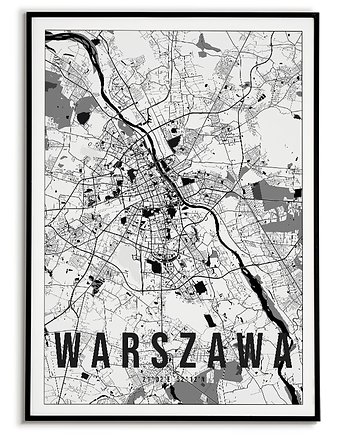 Plakat miasto POLSKA - WARSZAWA 2  obraz MAPA, Bajkowe Obrazki