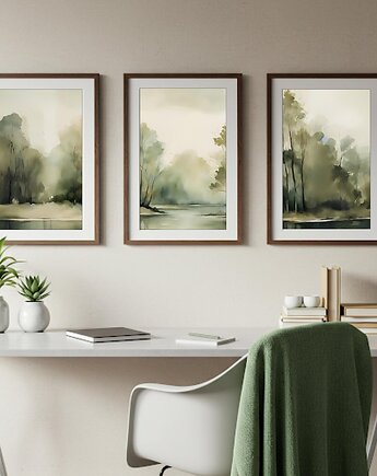 Plakat Leśna Cisza w Tryptyku, Harvest Maison