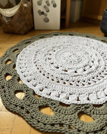 Okrągły dywan bawełniany Rustic Style, OKAZJE - Prezent na Ślub