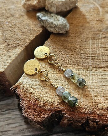 Kolczyki z kwarcem i frenitem, REVEAL