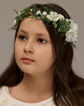 Asymetryczny wianek na głowę n.30739, Lola White