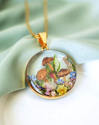 Naszyjnik z leśną kompozycją, nature gift