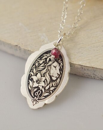Znaki Zodiaku - Lew - srebrny medalion, Sunflower Kornelia Kubinowska