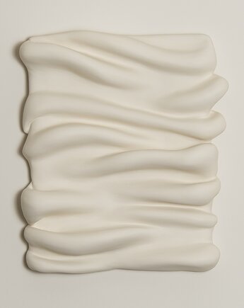 Folds No.3 - rzeźba ścienna, obraz strukturalny 43x33 cm, Qualia Artstudio
