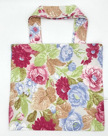 Eko torba Kwiaty drelich, wu handmade