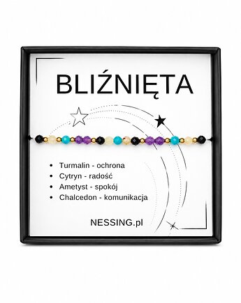 BLIŹNIĘTA bransoletka zodiakalna, NESSING handmade