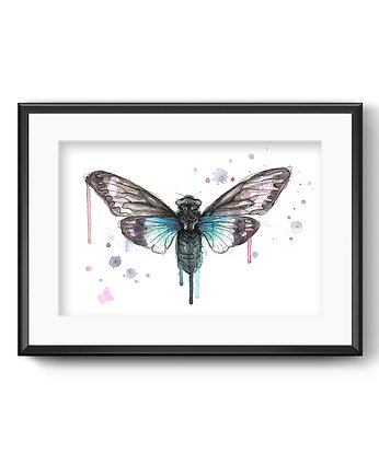 Cykada, 21x30cm, A4, JUST ILUST Justyna Małczak