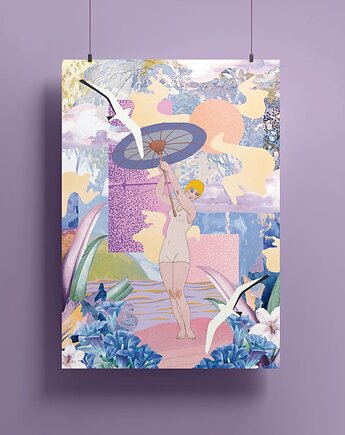 Plakat - kolaż - Summer Time - A4, Natalia Polasik