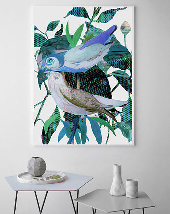 Ptaki niebieskie  100x70, Anita Tomala