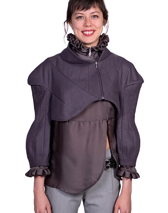 ASYMETRYCZNE wełniane bolerko, Grażyna Łoboda