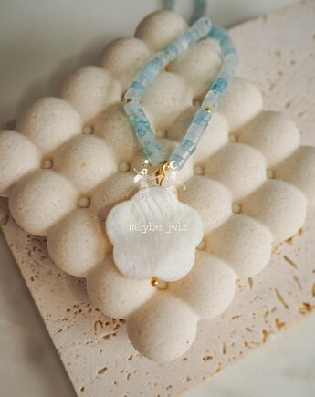 Ocean naszyjnik z błękitnych kamieni