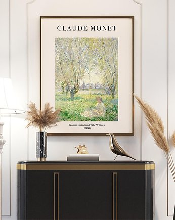 Plakat "Kobieta siedząca pod wierzbą" Claude Monet, scandiposter