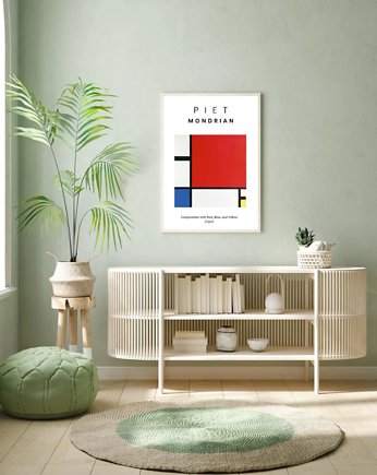 PLAKAT Piet Mondrian, plakat abstrakcyjny,, black dot studio