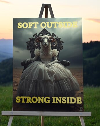 Pozłacany obraz - OWCA, dr_studio