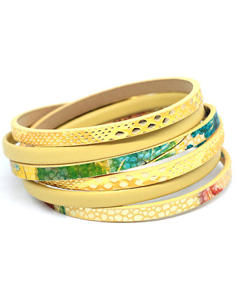 Bransoletka rzemienie Fun żółto-złota, Kociokwik Jewelry