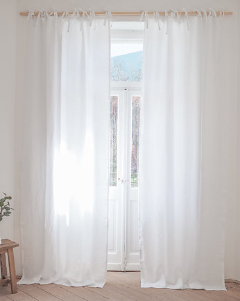 Zasłona z troczkami PURE WHITE, so linen!