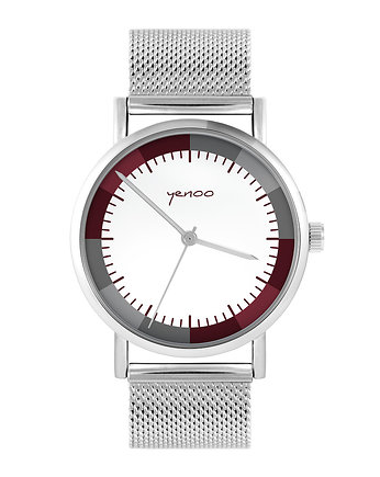 Zegarek - Classic wine - bransoleta mesh, yenoo