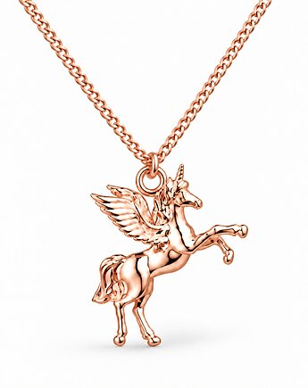 JEDNOROŻEC- naszyjnik 18K różowe złoto, ISSI Jewelry