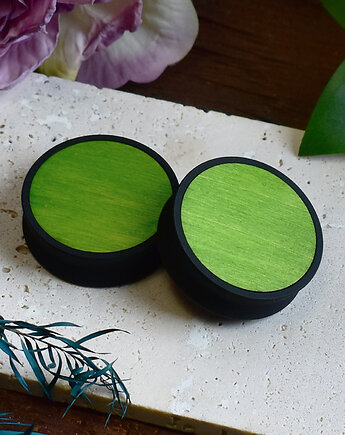 Tunele do uszu 10-100mm / wypełnienie z drewna / limonka, Spirit Of Copper