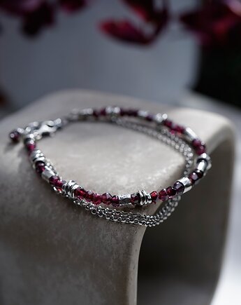 MADERA - srebro i granat, studio INDIGO