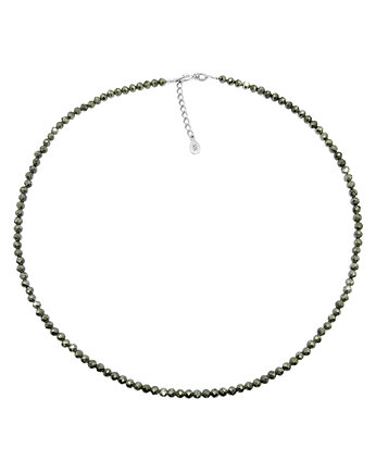 Srebrny naszyjnik choker z naturalnymi pirytami, IVE Jewelry