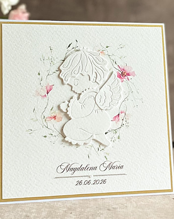 Kartka na chrzest w ozdobnej kopercie, 73d, Anna Art and Crafts