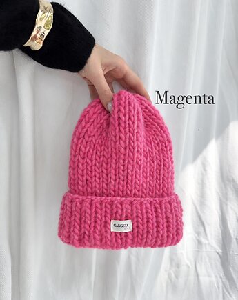 Czapka Lily 100% wełna *magenta*, GANGSTA KNIT
