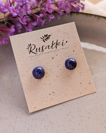 Sztyfty ze stali chirurgicznej z kamieniami naturalnymi Lapis Lazuli, Dary Rusałki