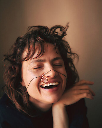 SANDRO empty / brass necklace