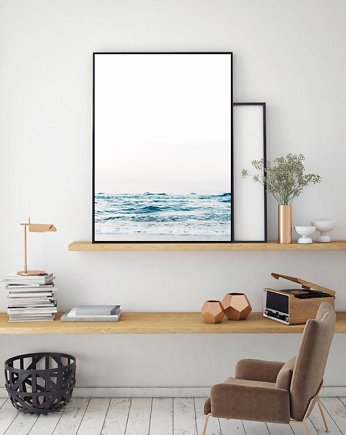 PLAKAT Z MORZEM z wodą plakat fale morski, black dot studio