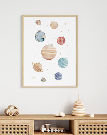PLANETY II - plakat dla dzieci, Pastelowelove