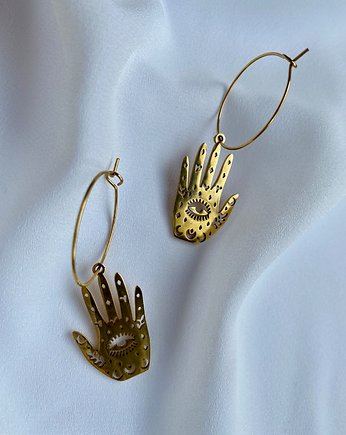 Kolczyki pozłacane Dłonie, MaLa Jewellery