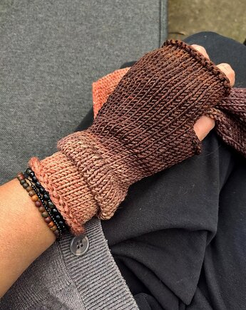 Czekolada / mitenki, agat handmade