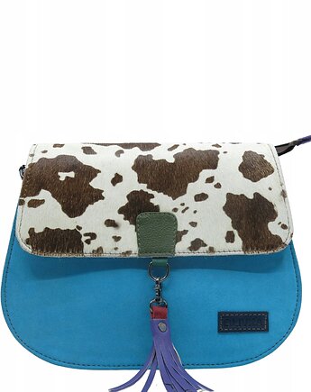 Torebka damska klasyczna zamszowa odpinany wymienny chwost brelok OLIVKA, Olivka Warsaw