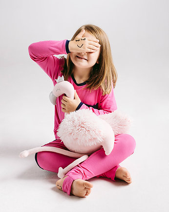 Naturalna piżama dla dziecka na zimę i lato Pink Ferrari, MIKUKIDS