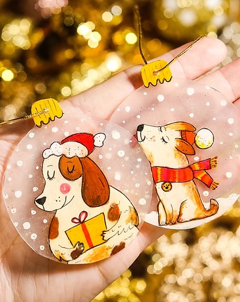 Choinkowe "bombki" z psiakami, Pintura