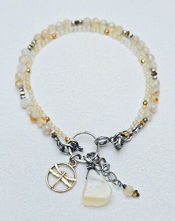 Podwójna  Bransoletka  Cytrynowa Ważka, ILEA