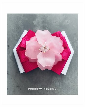 Brosza z Różowym kwiatem 3d NEW, Pudrowy Różowy
