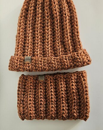 Komplet wełniany w kolorze miedzi, Las i Łąka