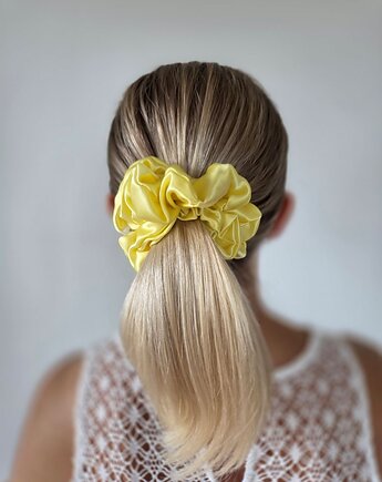 Gumka jedwabna, scrunchie, frotka sunshine MAXI, Capillum